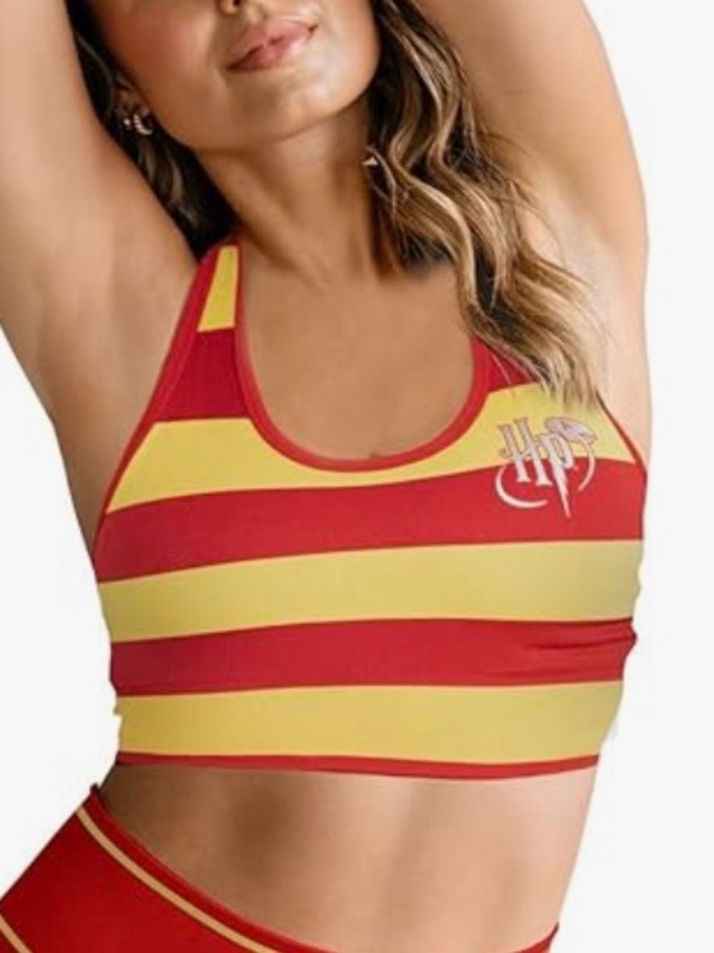 Harry Potter Gryffindor Striped Cropped Fitness Tank Tween XL